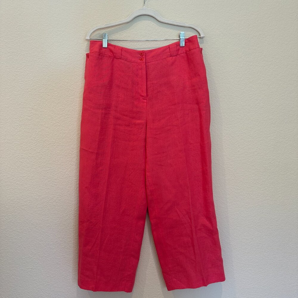 Talbots Salmon-colored Linen Slacks